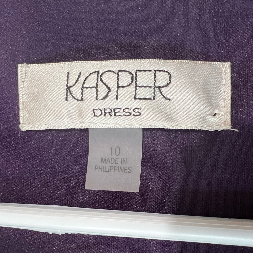 Kasper Dress Size 10, NWT purple, light green, black, white - Picture 6 of 13
